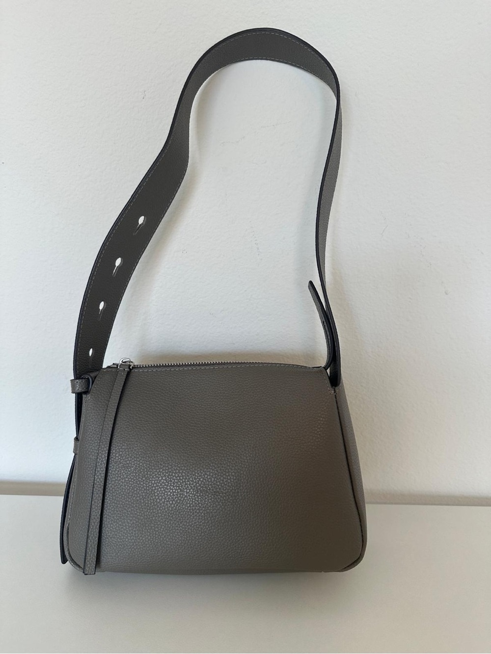 Like New Tory Burch Small Romy Leather Shoulder Bag - Wild Mushroom